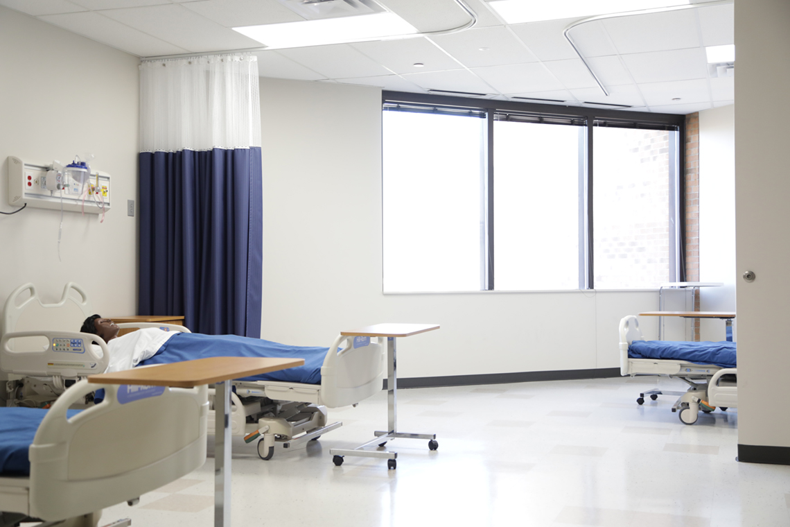 view inside of a simulation lab